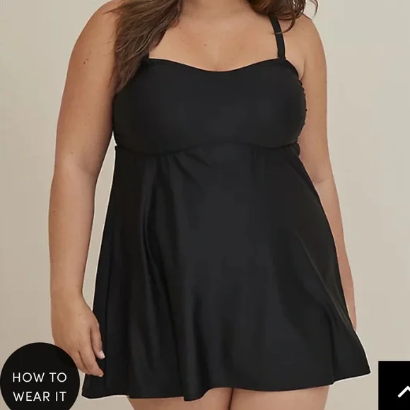 TORRID Wireless Swim Dress - Picture 3 of 7